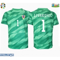 Kroatia Dominik Livakovic #1 Keeper Bortedrakt EM 2024 Kortermet
